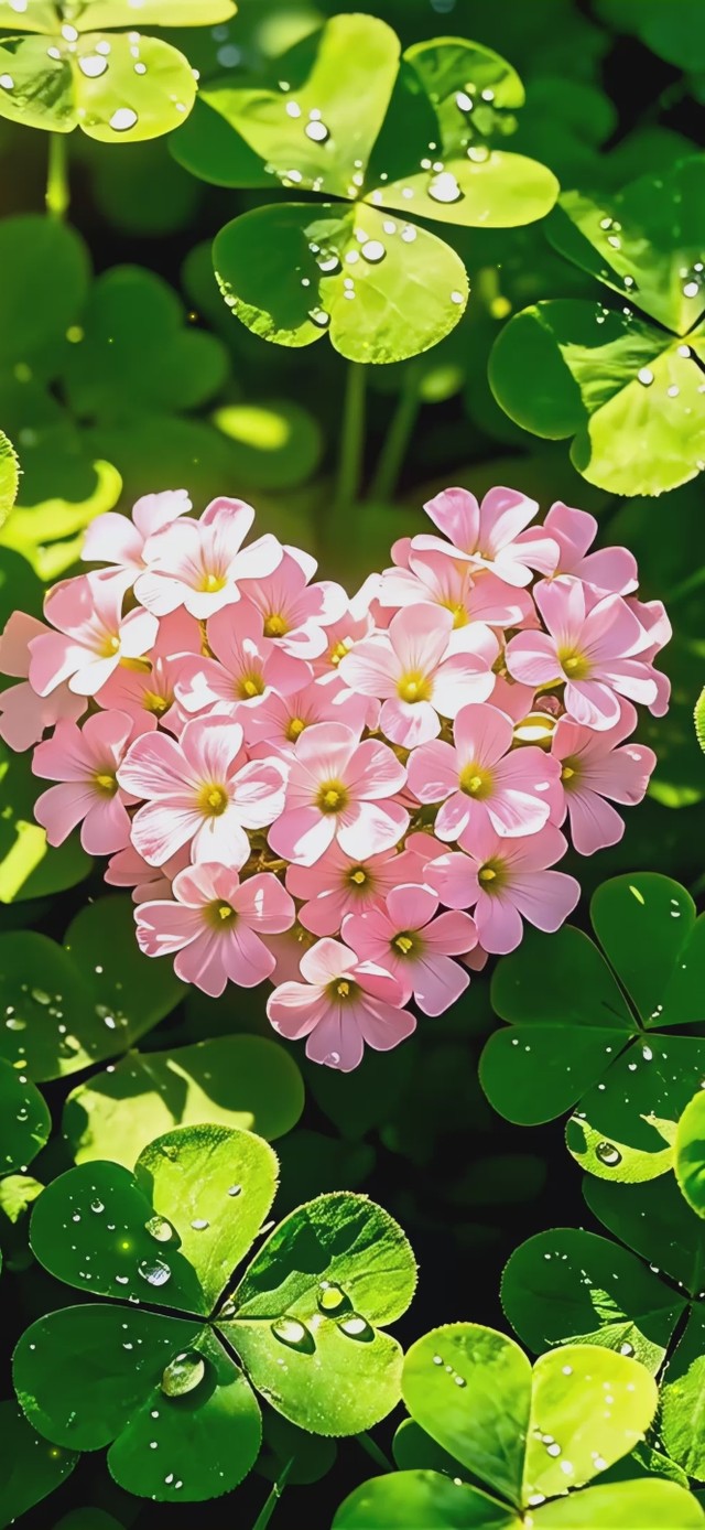 护眼幸运之心花丛