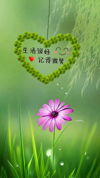 生活很好 记得微笑