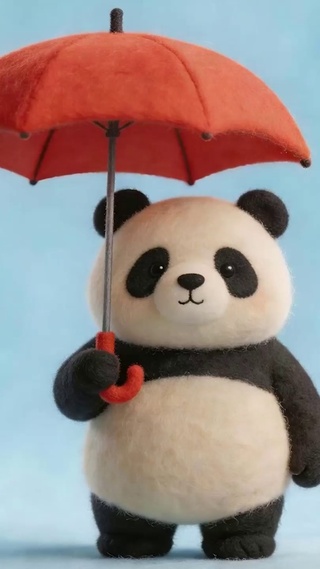手撑着雨伞