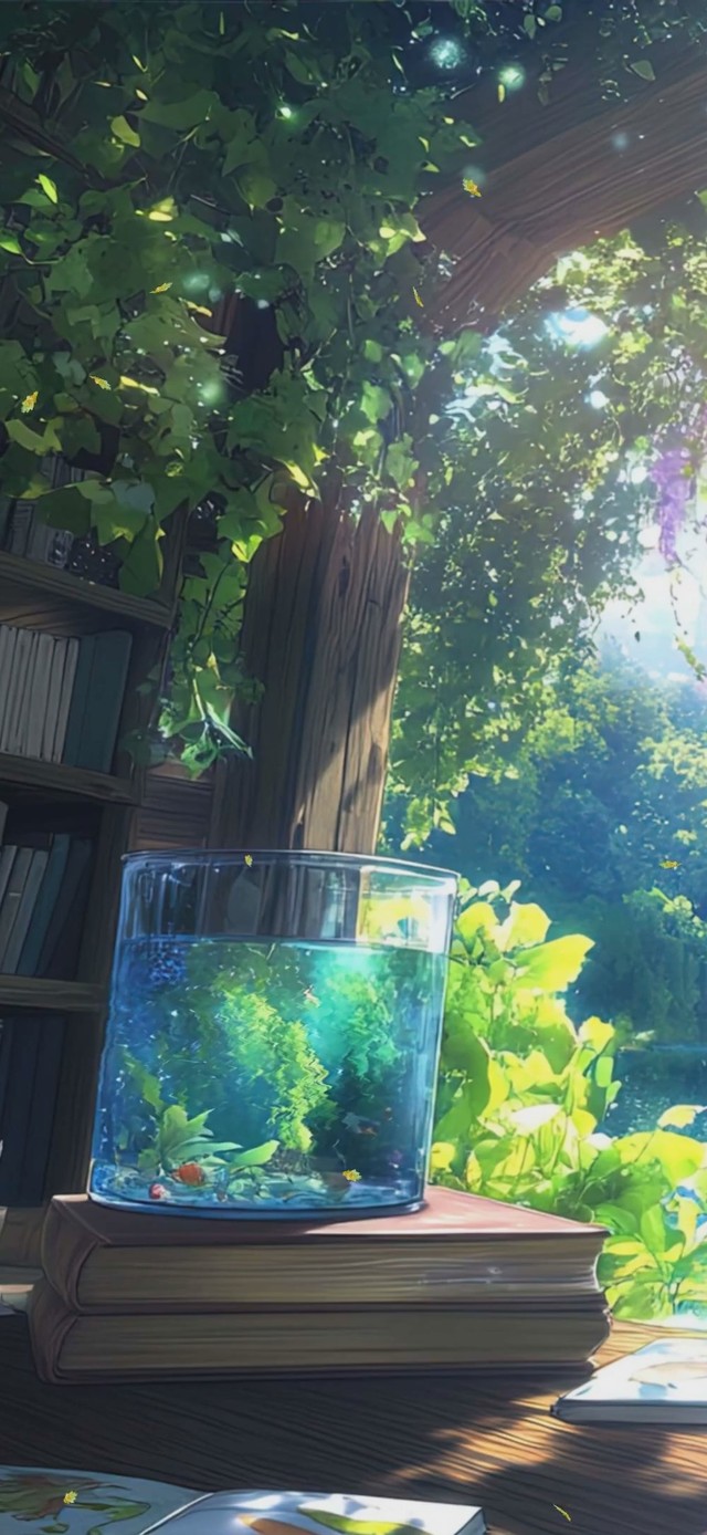 蓝天白云树木河流