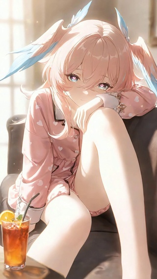 莉奈亚丨粉色睡衣丨