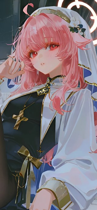 柚鸟夏-黑丝修女制服美女