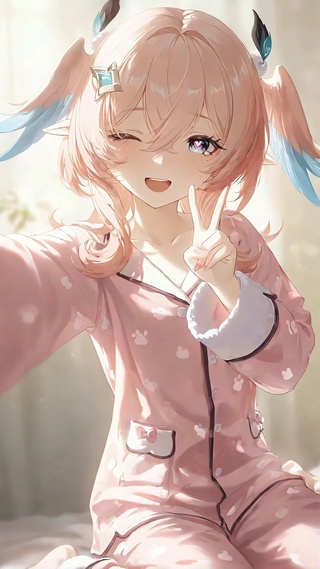 莉奈亚丨粉色睡衣丨