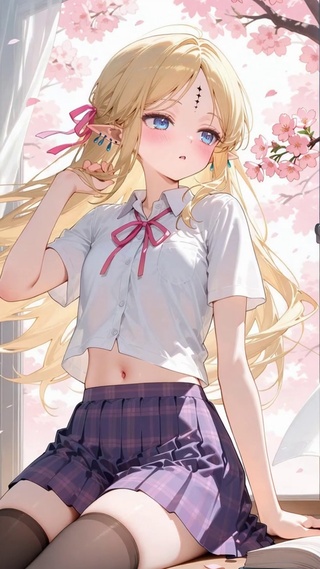 黑丝金发少女