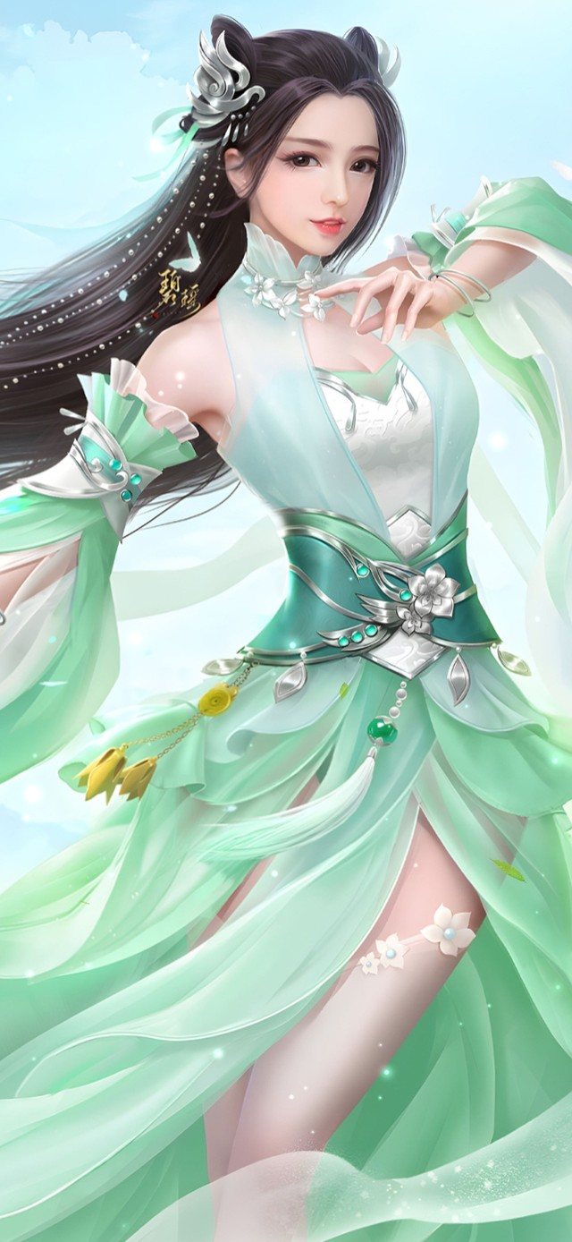 唯美治愈青衣女神