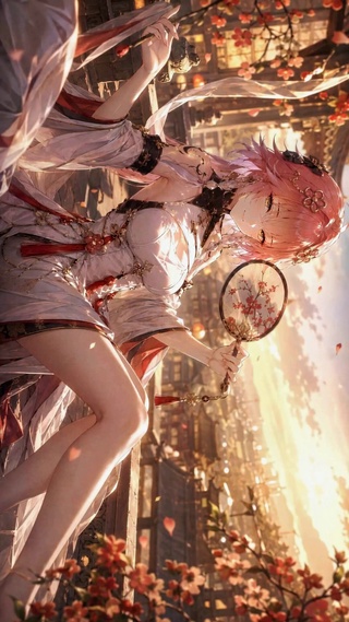 樱花古风少女