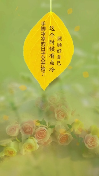 手脚冰凉的日子又开始了 这个时候有点冷 照顾好自己