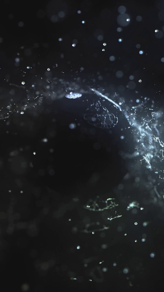 4K 高清 水滴击中抽象暗物体