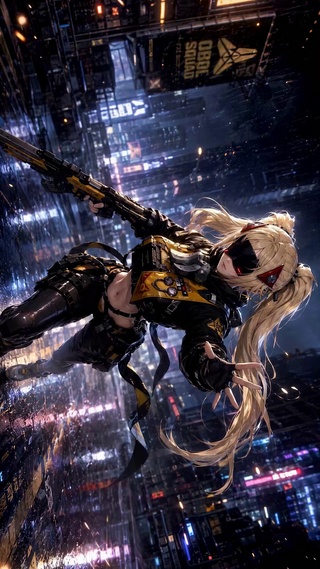 雨夜赛博少女