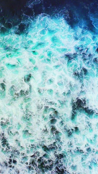 唯美大海浪花4K