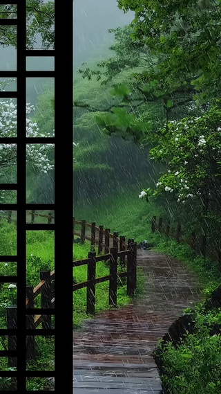 雨中小径
