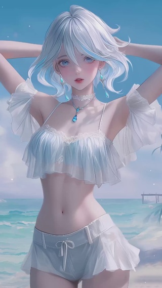 海边美少女