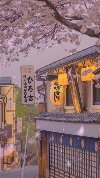 日系唯美-樱花小镇