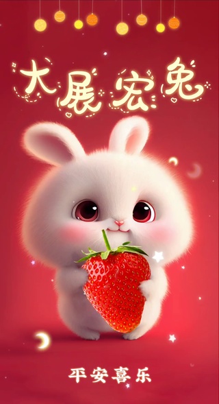 大展宏兔可爱兔子