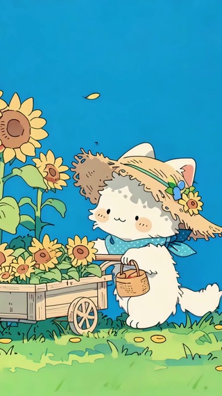 猫猫的向日葵丰收日记