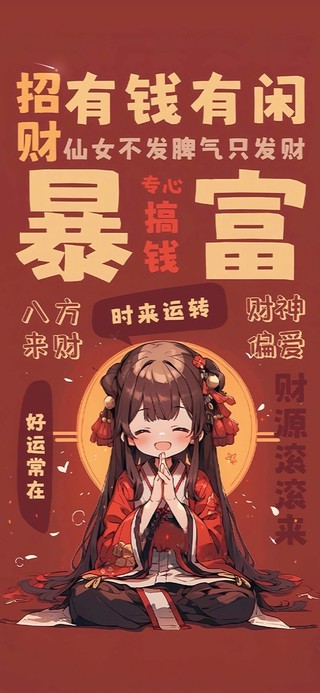 仙女招财！有钱有闲！