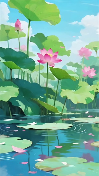 夏日荷花