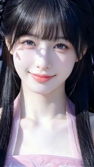 紫藤花唯美光影古风少女