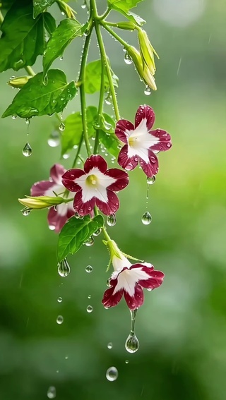 雨落花枝