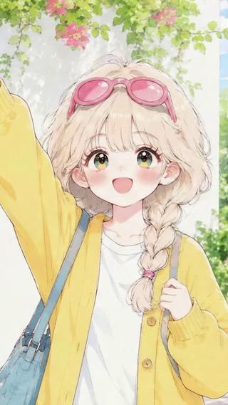 清新春日元气少女