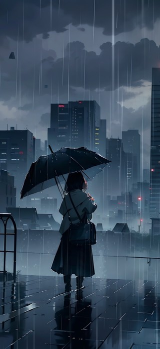 助眠·雨天背影