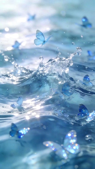 水面蝶舞