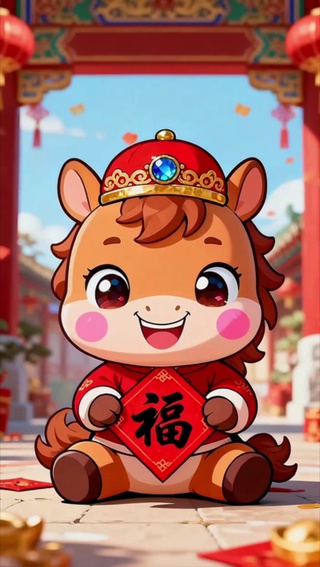 小马送福