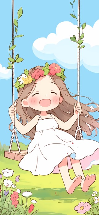 花海可爱少女