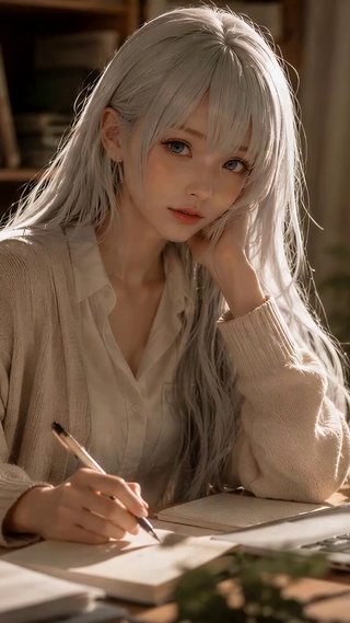 银发美少女的温柔学习日常