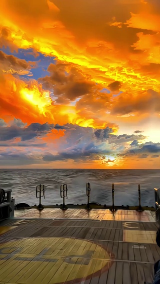 海上晚霞