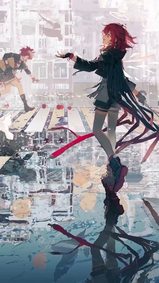 二次元街道少女