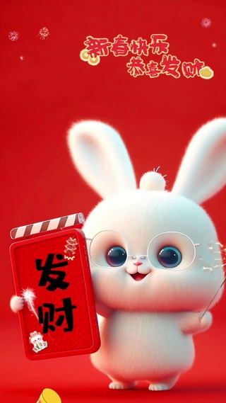 万事如意发财兔子