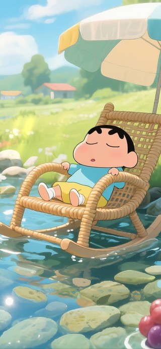 夏日溪边小新