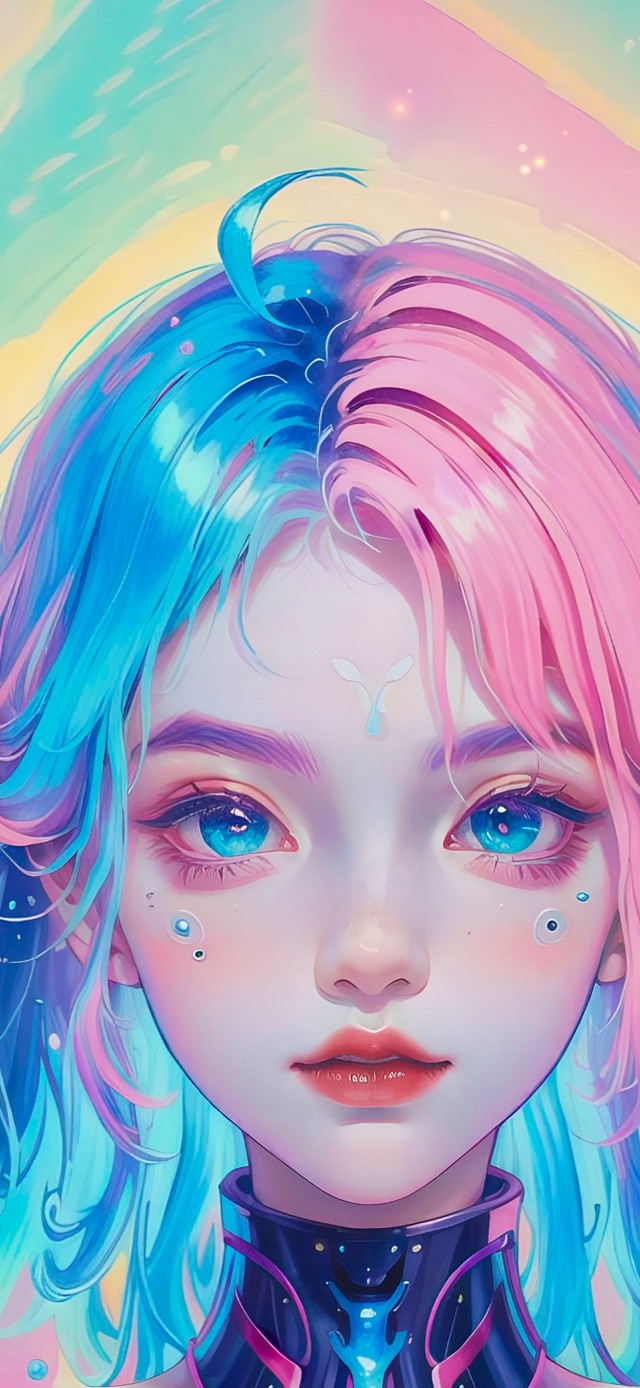 彩虹女孩4K治愈壁纸