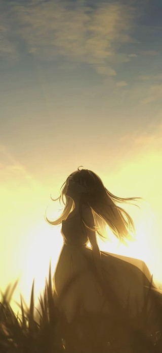 夕风草野少女