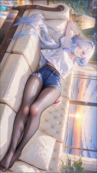 晚霞黑丝长腿女神-莫宁