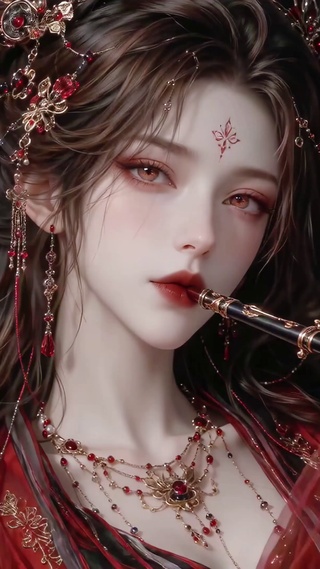 精致红黑古装