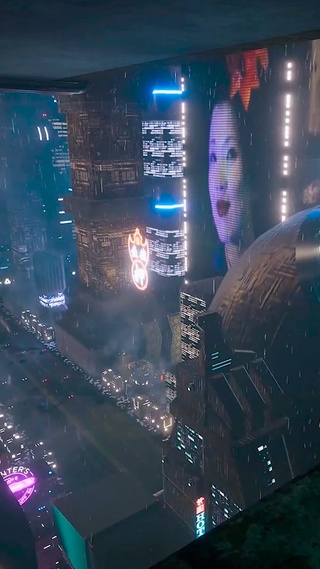 赛博朋克雨夜