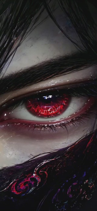 红瞳眨眼