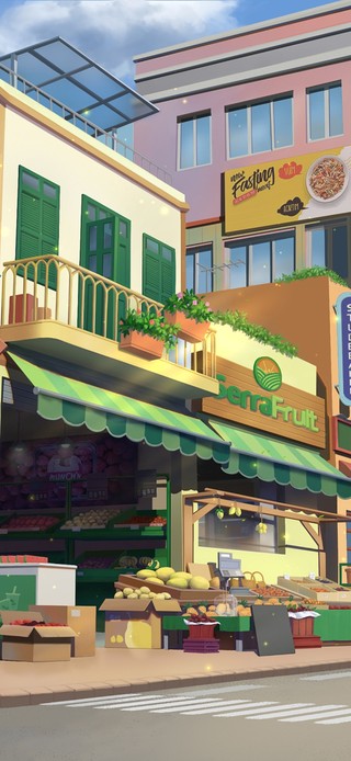 治愈动漫城市街道