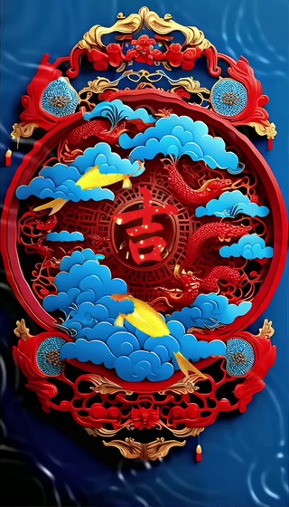 吉祥锦鲤4k动态壁纸