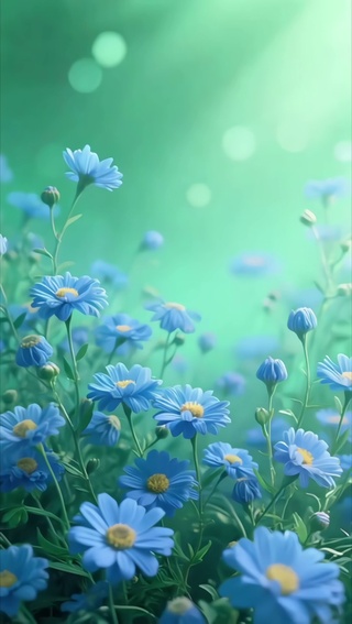 蓝色恋花