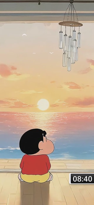海边看夕阳