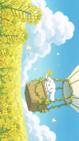大耳狗与油菜花