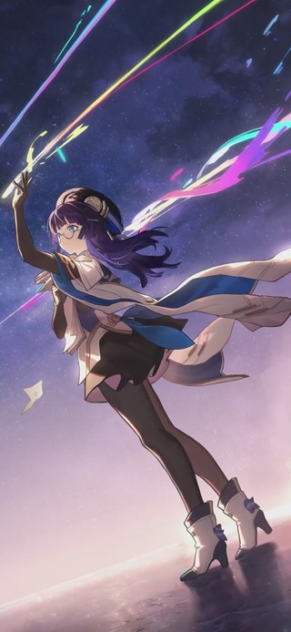 夜空下女孩