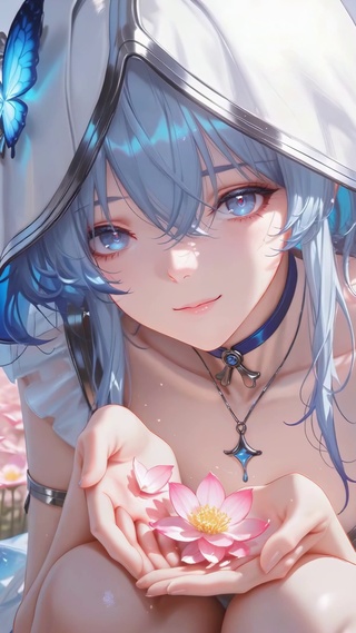 粉色花田守岸人