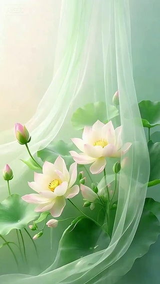轻纱映荷