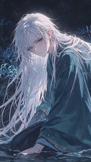 冰蓝彼岸花忧郁少年