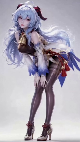 原神甘雨 蓝发美少女