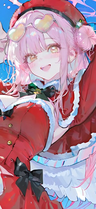 圣园未花圣诞版-海边泳装萝莉